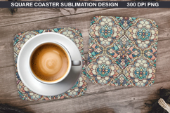 Christmas Coaster Sublimation, Christmas Coaster PNG Design Product Image 1