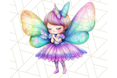Pastel Fairy Clip Art PNG With Glitter, Rainbow Fairy Png Product Image 5