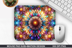 Flowers Mouse Pad Sublimation, Summer Mouse Pad PNG Product Image 1