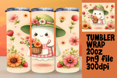 DIY 20oz Tumbler Wrap File , Cute Ghost Product Image 1