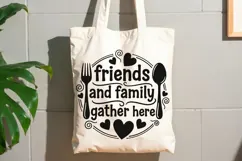 Friends And Family Gather Here svg, Farmhouse Kitchen Svg. Product Image 8