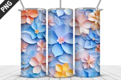 3D Flowers Tumbler Wrap | Sublimation Design | Tumble PNG Product Image 2