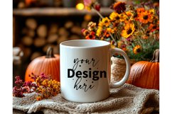 Thanksgiving 11oz white blank Coffee Mug Mockup Product Image 1
