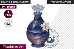 Magical Potion Bottles PNG, Fantasy Witchcraft Clipart witch Product Image 1