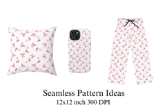 Cowboy Boot and Bow Seamless Pattern | Coquette Cowboy PNG Product Image 2