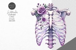 Halloween clipart, Human ribcage, Halloween sublimation Product Image 1
