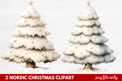 2 Nordic Christmas Clipart | Scandinavian Holiday PNG Product Image 1