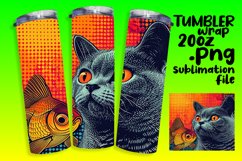 Whisker Wonder: Sublimation Tumblers Featuring Cats Product Image 1