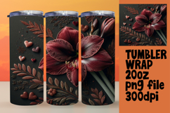 Eye-Catching 20oz Tumbler Wrap , 3D Flower Product Image 1