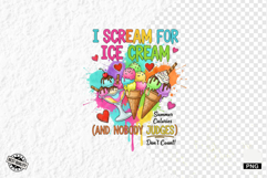 Watercolor Summer Ice Creams Clipart Product Image 1