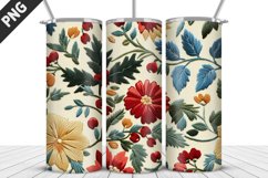 3D Flowers Tumbler Wrap | Sublimation Design | Tumble PNG Product Image 4