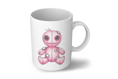 Spiral Eyes Stitched Doll Pink Halloween Voodoo PNG Product Image 6