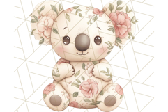 Pink Floral Stuffed Animal Clipart PNG, Cute Stuffed Animals Product Image 5