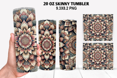 Flower Skinny Tumbler 20oz Wrap Design, Animal Tumbler Wrap Product Image 1