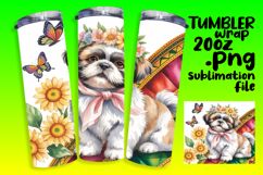 20oz Tumbler Wrap for Gift Giving , Cute Dog Product Image 1