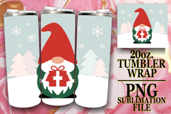 Sublimation Delight 20oz tumbler wrap, Gnomes Product Image 1