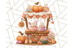 Creepy Carnival Halloween Clipart PNG with Hayride Art Product Image 5