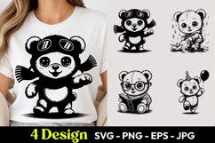 Cool Panda Mascot SVG PNG Product Image 1