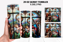 Jesus Skinny Tumbler 20oz Wrap Design, Christmas Tumbler Product Image 1