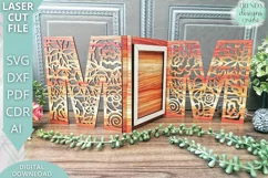 Mother's day Photo Frame I MOM Photo stand Laser cut svg Product Image 4