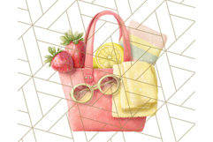 Strawberry Red Lemon Yellow Summer Clipart PNG, Summer Icons Product Image 5