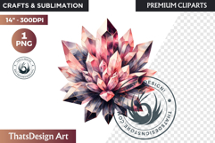 Pink Rose Gold flower Clipart, Abstract Flowers Wedding PNG Product Image 1