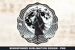 Halloween Grim Reaper Wind Spinner Sublimation Design Product Image 1