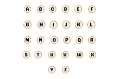 Gold Bead Alphabet PNG, Round Letter Beads Clipart, Gold Product Image 6