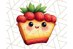 Strawberry Fruit PNG Clipart, Adorable Kawaii Characters Png Product Image 5
