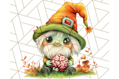 Spooky Cute Halloween Gnome PNG Clipart, Witch Ghost Bat Product Image 5
