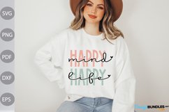 Happy Mind Happy Life SVG Design Product Image 1