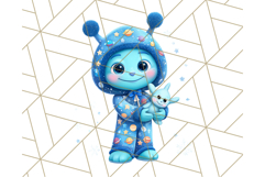 Alien Christmas Clipart, Cute Outer Space Holiday PNG Product Image 5