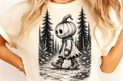 Halloween Scarecrow PNG, Vintage Halloween Ghost Witch PNG Product Image 7