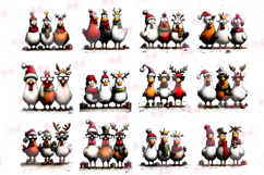 Christmas Chickens Clipart Product Image 2