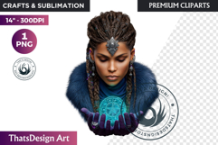 Fantasy Boreal Winter Girl Warrior &amp; Ice Queen Clipart Product Image 1