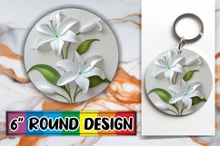 Floral Serenade: Sublimation Circle Design Product Image 1