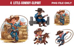 Little Cowboy Clipart PNG Product Image 1
