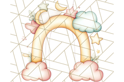 Pastel Plushie Rainbow Clipart PNG, Nursery Baby Animals Png Product Image 5