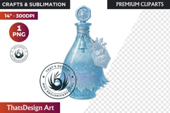 Christmas Winter Potion Bottles PNG, Magical Holiday Clipart Product Image 1