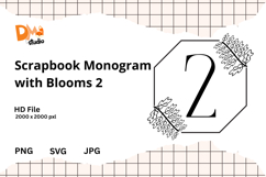 Scrapbook Monogram with Blooms Product Image 1