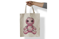 Spiral Eyes Stitched Doll Pink Halloween Voodoo PNG Product Image 7