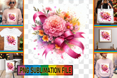 Playful TSHIRT Art Ideas PNG, Flowers Product Image 1