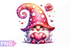 Valentine&#039;s Day Gnome Clipart - Gnome Sublimation PNG Design Product Image 1