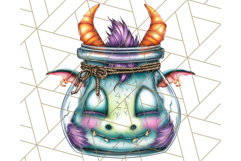 Halloween Monster Clipart PNG, Monsters in Jars, Spooky Png Product Image 5