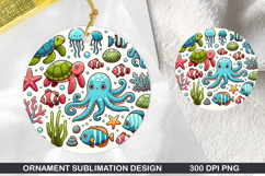 Pattern Stained Glass Ornament PNG ,Digital Download File Product Image 1