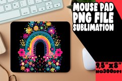 Radiant Eclipse: Black Sublimation Mouse Pad Art Product Image 1