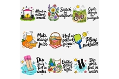 Summer Stickers Icons Clipart PNG, 32 Summer Activity Product Image 5