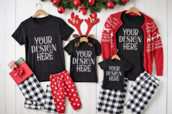 Christmas Family Matching Group Flat Lay Mockup Product Image 1