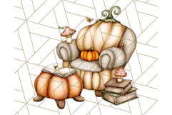 Fall Fairy House Clipart PNG, Autumn Homes and Decor Product Image 5