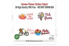 Summer Planner Stickers Clipart PNG, 30 Summer Bucket List Product Image 5